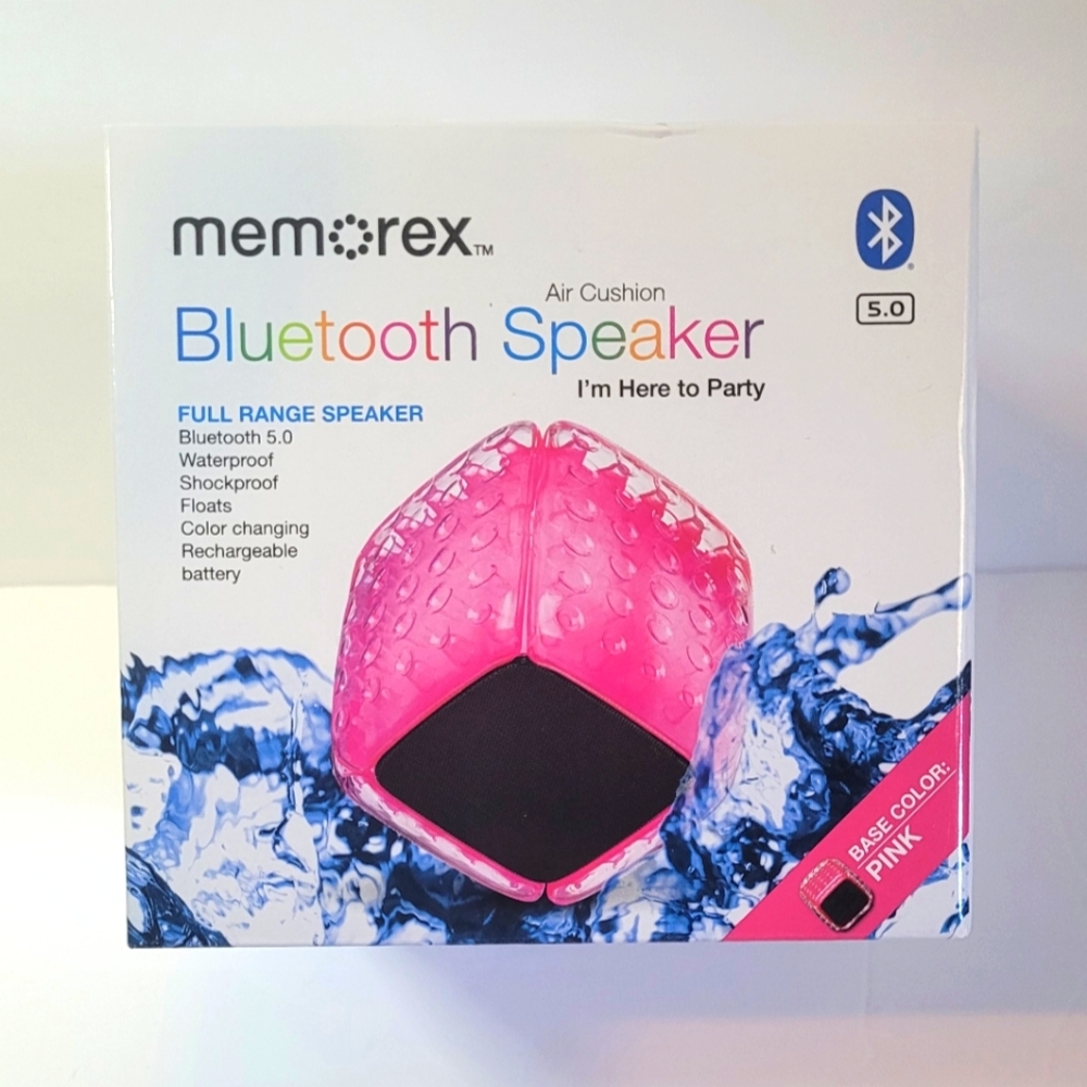 Memorex Air Cushion Pink Bluetooth Waterproof Speaker